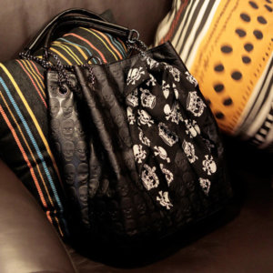 Adley Skull Tote Bag With Hand Bag