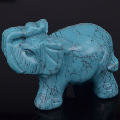 Turquoise Aventurine Elephant Figurine