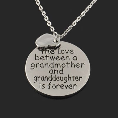The Love Between A Grandmother And A Granddaughter Is Forever Pendant Necklace