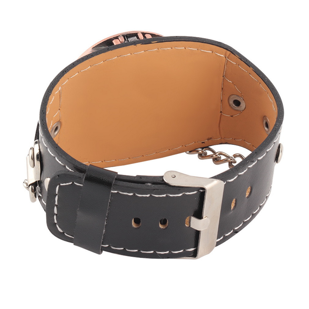 Leather Skull Bracelet Watch