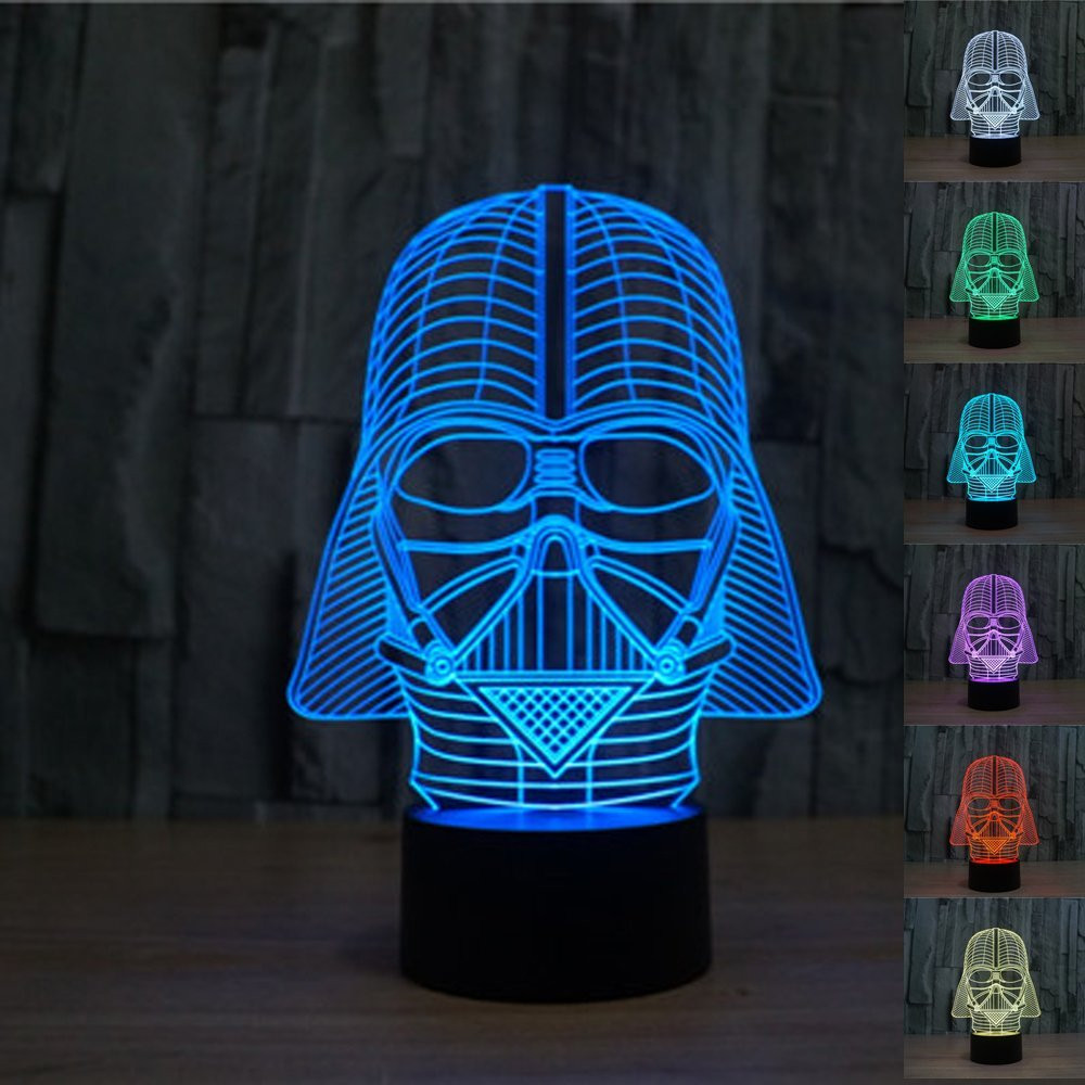 ★ FREE Shipping ★ 3D Vader Inspired LED Lamp