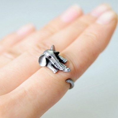 Adjustable Cute Elephant Ring