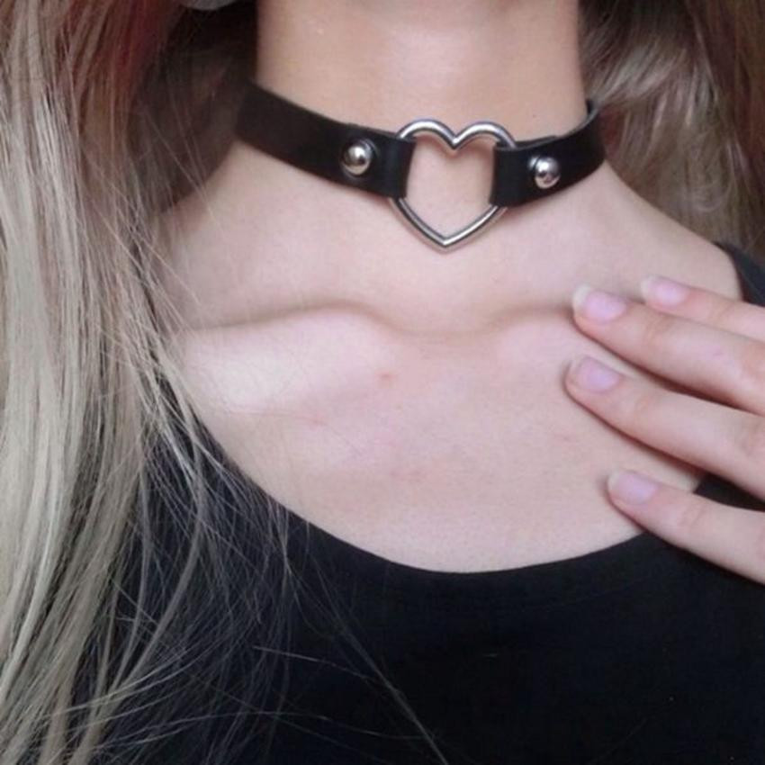 Steampunk Handmade Leather Collar Choker Necklace