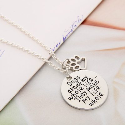 "Dogs Make My Life Whole" Necklace
