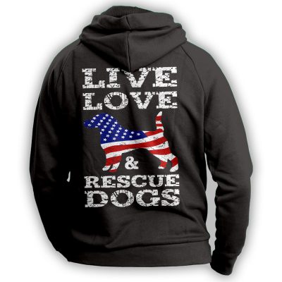 Live Love And Rescue Dogs Hoodie