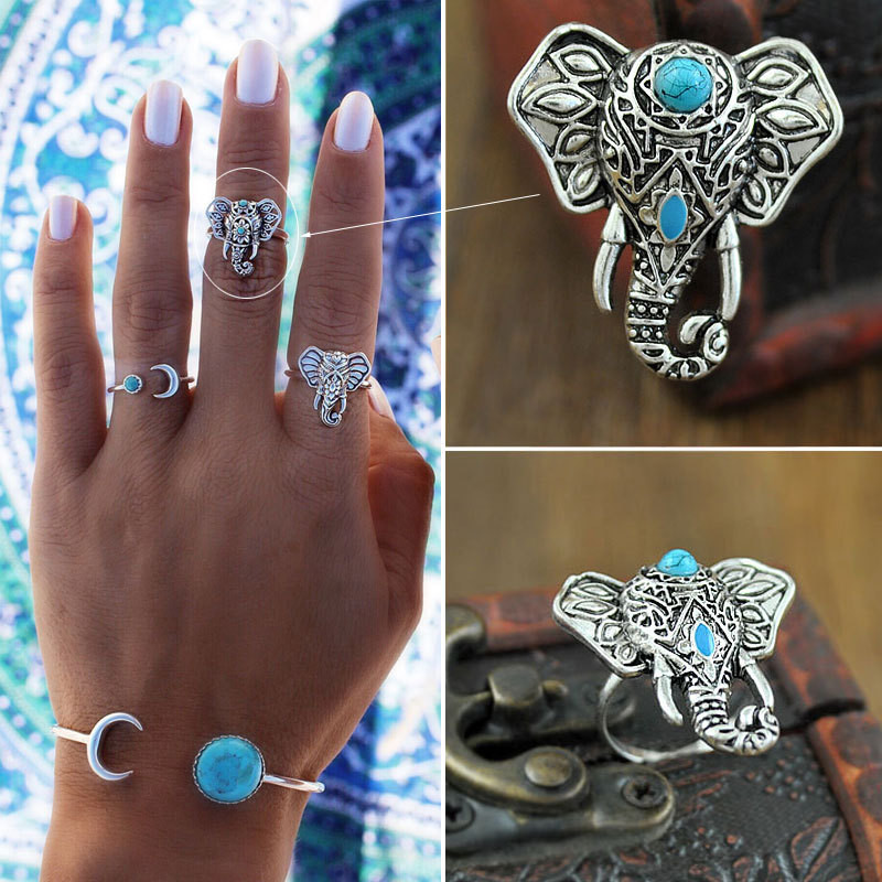 Boho Elephant Ring