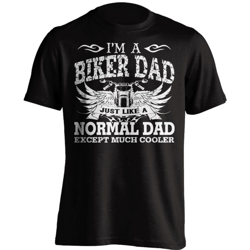 Much Cooler Biker Dad T-Shirt – Skiverr