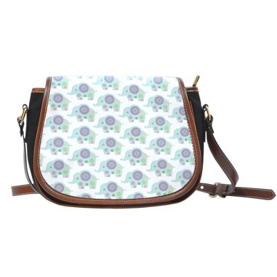 Elephant Pattern Saddle Bag